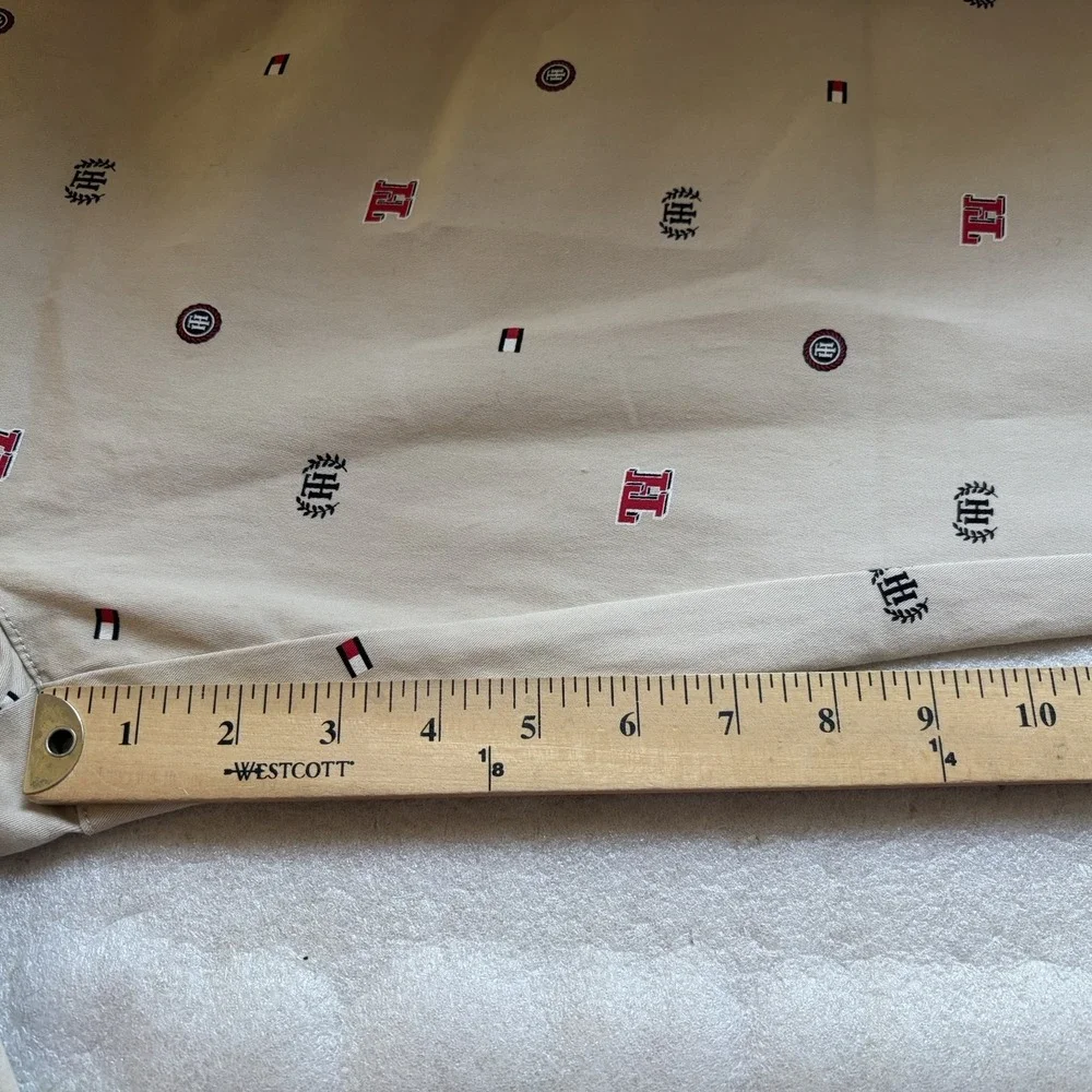 Tommy Hilfiger Hampton Slim Heritage Chino Pants Women 14 Beige Embroidered Logo